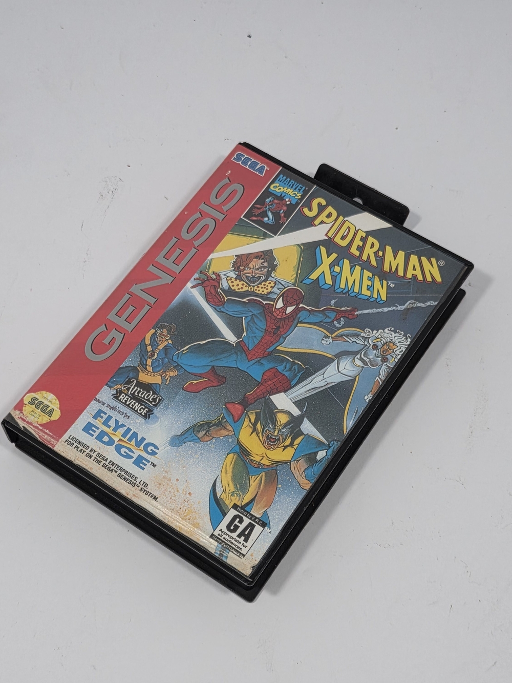 Spider-Man X-Men Arcade's Revenge Sega Genesis Boxed Game & Case Authentic 1993
